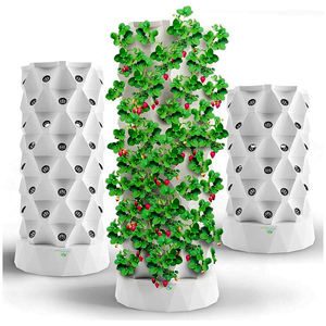 Grande nouvelle couverture de film PVC double couche système hydroponique vertical de jardin tour rotative de serre agricole pour la culture - Product Image 2