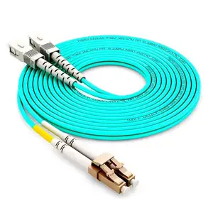 LC-SC Fiber Optic Patch Cord Multimode OM3 OM4 40Gbps 2.0mm 3.0mm Aqua LSZH Simplex Duplex Optical Fiber Patch Cord