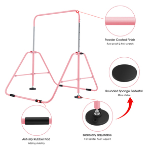 Barres de <span class=keywords><strong>gymnastique</strong></span> haute <span class=keywords><strong>barre</strong></span> d'entraînement rose d'<span class=keywords><strong>extérieur</strong></span> pour adultes - Product Image 4