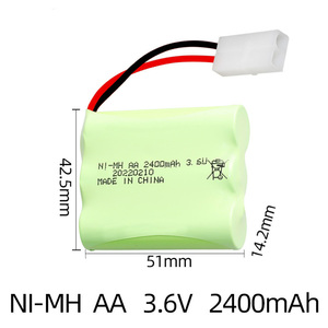 Custom Size <strong>AA</strong> Type <strong>3.6V</strong> 2400mAh Nickel Metal Hydride (<strong>Ni</strong>-<strong>MH</strong>) Rechargeable <strong>Battery</strong> for Flashlights - Product Image 3