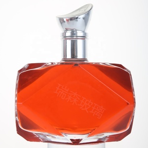 Bouteille en verre transparente personnalisée par le fabricant, 500 ml, bouteille en verre carrée pour l'aromathérapie, pour la vodka, le whisky, le brandy, le rhum, la <span class=keywords><strong>tequila</strong></span> - Product Image 5
