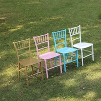 Salle à manger empilable personnalisée en plastique résine rose Hôtel Banquet enfants chaise et Tables événements Chiavari fête meubles pour enfants