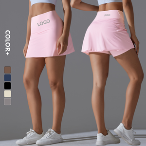 2025 di alta qualità abbigliamento Yoga da corsa abbigliamento Fitness Anti abbagliamento Tennis corto Culottes <span class=keywords><strong>pantaloncini</strong></span> sportivi da donna - Product Image 1