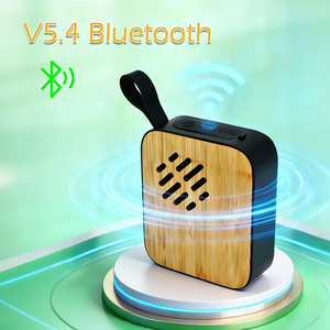 Haut-parleur <span class=keywords><strong>Bluetooth</strong></span> en bois carré simple en bambou et acier inoxydable, design créatif personnalisé - Product Image 5
