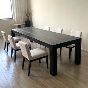 Montecito đau khổ Bàn tay chải RH gỗ sồi trắng bàn ăn thiết lập hình chữ nhật rắn gỗ trang trại phong cách Đồ nội thất cổ điển - Product Image 1