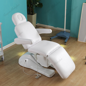 Cama de Spa de belleza eléctrica portátil de gama <span class=keywords><strong>alta</strong></span>, silla de masaje Facial de cuero PU reclinable ajustable de 3 motores para clínicas estéticas - Product Image 6