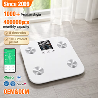 Balance de salle de bain numérique avec écran LCD Bluetooth, grande taille, pour la mesure du poids et de la masse grasse – Meilleures ventes pour exportateurs