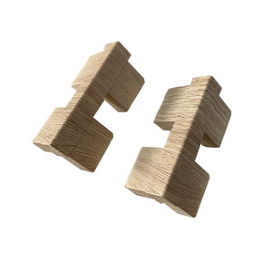 Supports d'angle en bois Huayi Parts pour tiroirs, 100 mm, grain de bois naturel, accessoires de mobilier modernes et minimalistes - Product Image 1