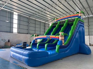 Tobogán Acuático Inflable de Doble Carril, Toboganes Acuáticos Inflables Comerciales de PVC con Piscina para Niños, Tobogán Acuático Inflable Gigante - Product Image 3