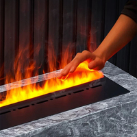 Cheminée électrique à vapeur d'eau décorative de haute qualité 150/180/200 cm, effet flamme 3D, humidificateur à vapeur d'eau