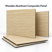 Panneau composite bois-aluminium 4 mm 1220x2440 mm grain de bois cerisier revêtu de PVDF pour la décoration murale extérieure