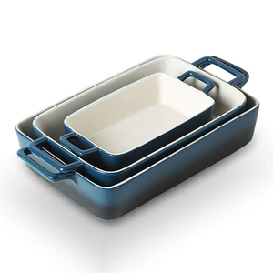 Plateau de cuisson rectangulaire pour légumes, lasagnes, poulet, ustensiles de cuisson, ensemble de casseroles, <span class=keywords><strong>gâteau</strong></span> avec poignées - Product Image 1