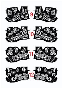 Stencil Riutilizzabili per Tatuaggi Temporanei all'Henné con Logo Personalizzato, Adesivi in PVC per Arte Corporea - Product Image 6