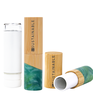 Tự nhiên dễ thương Vòng tre xoắn lên sinh thái ống rỗng Chapstick <span class=keywords><strong>container</strong></span> trang điểm biểu tượng bao bì Lip Balm Stick Ống - Product Image 3