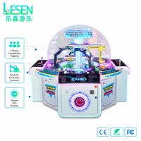 Machine de jeu d'arcade à monnayeur pour 3 joueurs, type 'Treasure Digger League', avec fonctions d'excavation et de distribution de cadeaux, et grue de jeu