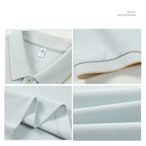 Polo personalizado bordado patrón sólido Anti-Pilling ropa de trabajo para hombre Polo de alta calidad Unisex verano Polos manga corta - Product Image 4