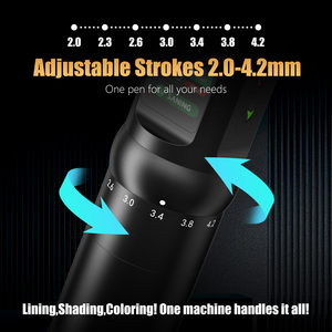 Machine à tatouer sans fil Ambition 2.0-4.2mm à course réglable - Stylo rotatif électrique professionnel pour l'art corporel et les artistes tatoueurs - Product Image 2