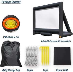 Pantalla de proyección inflable de películas, portátil, soplado de aire al aire libre, 20 pies, 16:9, envío rápido, gran oferta - Product Image 5