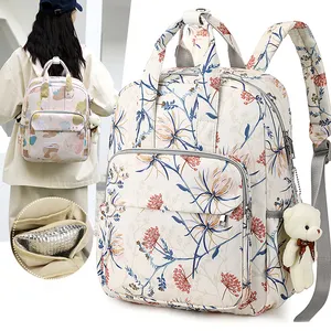 Mochila de pañales de moda bolsa de viaje de maternidad para mamá con cambiador bolsas de pañales acolchadas para bebés mochila bolsa de pañales