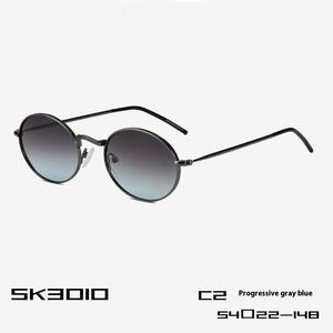 Lunettes de <span class=keywords><strong>soleil</strong></span> rétro unisexes polarisées à monture ronde personnalisée UV400 Lunettes de <span class=keywords><strong>soleil</strong></span> de conduite pour hommes Lunettes de <span class=keywords><strong>soleil</strong></span> en alliage d'argent - Product Image 6