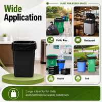 Sacs poubelles en plastique noirs de haute qualité à fond carré, compostables, biodégradables, avec logo personnalisé, ouverture facile, résistants et durables