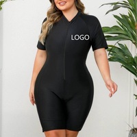 Combinaison de plongée et de surf en néoprène pour femme, grande taille, avec fermeture éclair frontale, maillot de bain court sexy, marque personnalisée de luxe