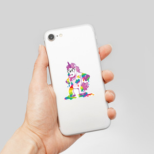 Emballage adhésif imperméable en vinyle PVC imprimé sur mesure étiquette autocollante de dessin animé mignon <span class=keywords><strong>pour</strong></span> carnet de <span class=keywords><strong>bagages</strong></span> décalcomanies licorne <span class=keywords><strong>pour</strong></span> bricolage - Product Image 5