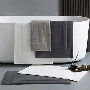 Tapis de bain <span class=keywords><strong>gris</strong></span> 20x32 pouces Serviette grande taille en coton très absorbant pour salle de bain - Product Image 5