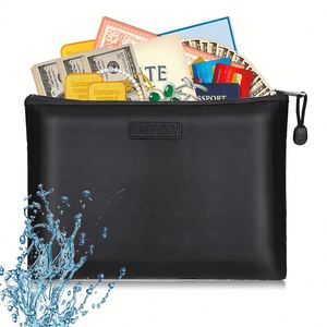 CUSTOM Handmade Fireproof <b>Document</b> <b>Bags</b> Fashionable PP Fiberglass Storage Filing Products Office School Card Cash Organizer - Product Image 1