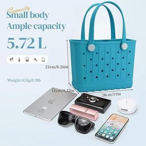 热销商品 女士大号纯色沙滩包 夏季橡胶大号时尚新款 EVA 硅胶包 - Product Image 5