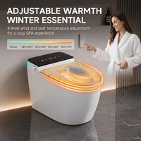 Toilette intelligente avancée avec protection de la pression d'eau, bidet intelligent monobloc moderne pour l'amélioration des espaces de bureau haut de gamme