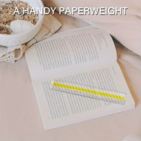 Transparent Acrylic Bar Magnifier 6 Inches with Guide Lines for Reading Small Print
