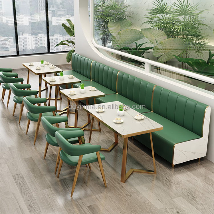 Commercial Pub and Restaurant Furniture Fast Food Cafe Shop Restaurant Booth Dining Seating Restaurant Chair and Tables for Sale