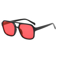 SENTA Nueva Promoción Gafas de Aviador Vintage para Mujer, Lentes Amarillas, Gafas de Sol de Piloto para Exteriores, Doble Puente, Unisex, Cuadradas