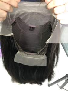 Perruques de cheveux humains Bob lisses à double tirage Perruque frontale en dentelle pour femmes Prix de gros d'usine Noir naturel 8-14 pouces en stock 13*4 - Product Image 4