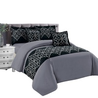 Parure de lit d'hôtel en coton rayé 200TC, taille King Size, drap plat, vente en gros, fabricant chinois