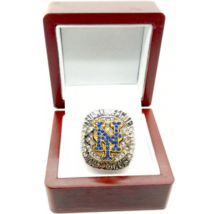 Anillo de Campeonato de los New York Mets 2015, Aleación de Zinc, Chapado en Platino, Forma de Corazón, Cristal, Pedrería, Recuerdo para Hombre, Boda - Product Image 4