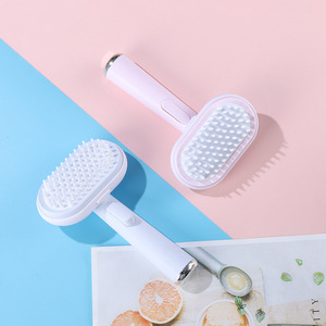 Self cleaning metal needle comb pet massage dog cat hair lice brush for dogs cats rake comb