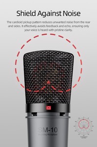 Pour Takstar SM-10 Microphone d'<span class=keywords><strong>enregistrement</strong></span> de bureau professionnel <span class=keywords><strong>Home</strong></span> <span class=keywords><strong>Studio</strong></span> micro à condensateur filaire pour équipement d'<span class=keywords><strong>enregistrement</strong></span> vocal - Product Image 3