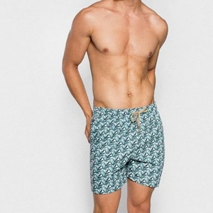 กางเกงขาสั้นชายหาดฤดูร้อนสำหรับผู้ชาย-ใส่สบาย ซับเหงื่อ ระบายอากาศได้ดี เป็นมิตรกับสิ่งแวดล้อม สวมใส่สบายๆ เอวยางยืด ผ้าไม่ทอ ความยาวห้าส่วน - Product Image 6