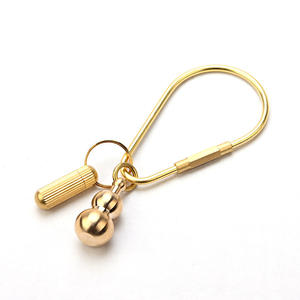 Couteau de chasse miniature créatif classique en forme de gourde en laiton, porte-clés aiguisé, cadeau pendentif, emballé en boîte - Product Image 1