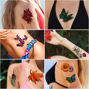 Tatuajes Temporales para Mujeres Adultos, Pegatinas de Tatuaje de Mariposa Tatuajes Realistas Temporales Mujer, Impermeable Larga Duración - Product Image 5
