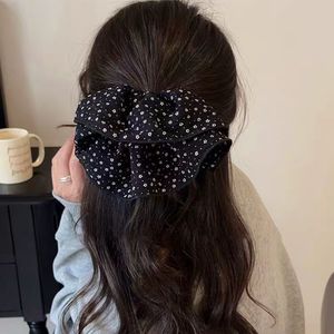 Tela Floral de gran tamaño de alto grado, diadema intestinal de gran tamaño, temperamento, Polka Star Lock Edge Hair Scrunchies - Product Image 6