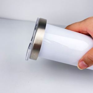 Vasos de Viaje Blancos para Sublimación de 20 oz, Vasos con Purpurina y Globo de Nieve, Tazas de Café con Tapas Deslizantes - Product Image 4
