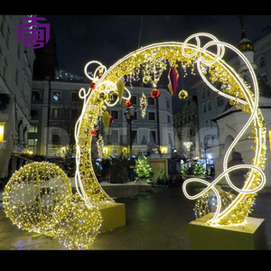 LED Christmas Arch Motif <b>Light</b> Outdoor Waterproof Archway Gate Decoration Tunnel Walk In Event Holiday Display - Product Image 4