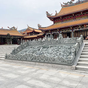 Personalizzare il giardino esterno della statua del drago cinese che intaglia la pietra naturale nove draghi con schermo a rilievo della parete decorazione in rilievo scultura - Product Image 4