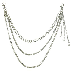 Pants <strong>Trousers</strong> Pocket <strong>Chain</strong> With Star 3 Layer Pocket Key <strong>Chain</strong> Hip Hop Punk <strong>Chain</strong> for Keys Wallet Jeans Pant - Product Image 5