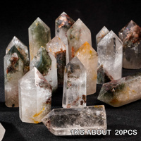 Phamton Quartz Garden Tour de cristal de quartz Pierre de guérison naturelle Tour de cristal Point Jardin Tour de quartz Obélisque