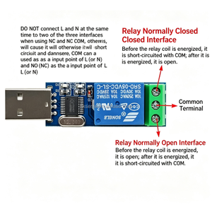 Module de relais de contrôle USB pour port série d'ordinateur LCUS-1, module de commutation de contrôle intelligent PLC LCUS-2 - Product Image 4