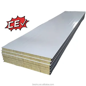 Fireproof Cold Room Rock Wool Pu Eps Sandwich Panels With Cheap Wholesale Price Rock Wool For Walls